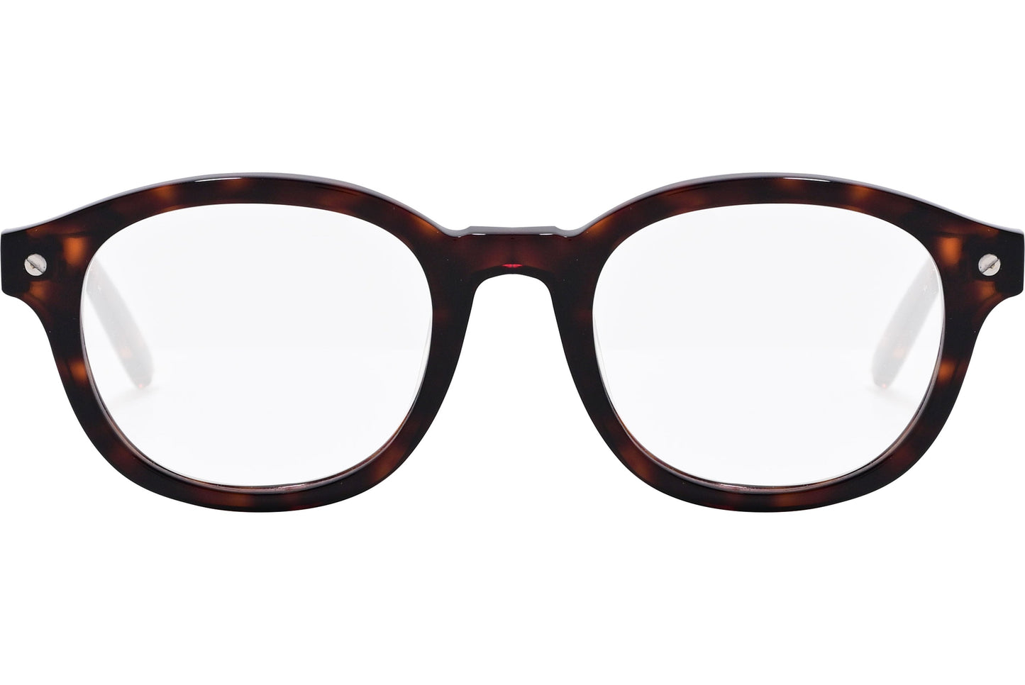 tod's square tortoise eyeglasses frame viewed front angle.