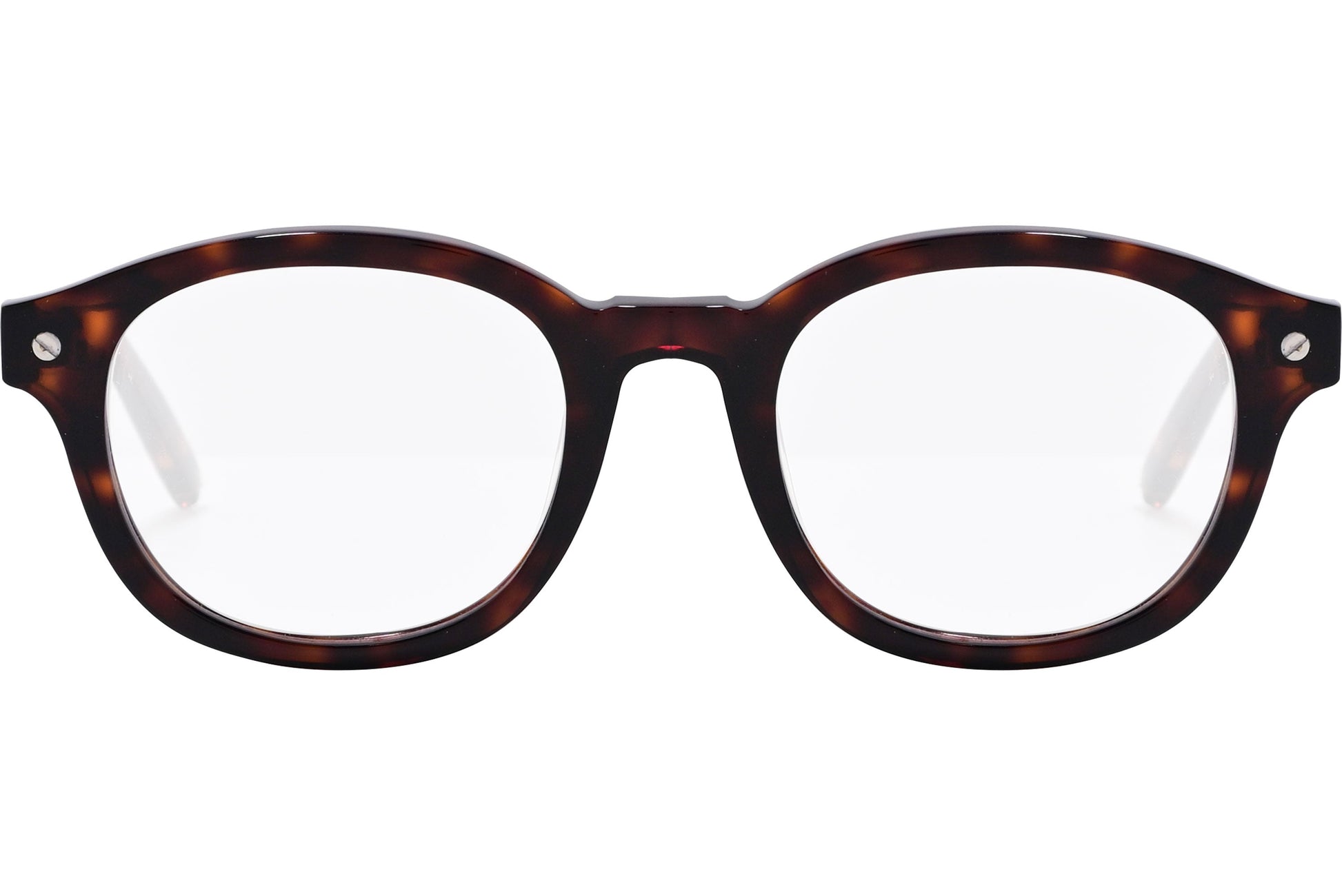 tod's square tortoise eyeglasses frame viewed front angle.