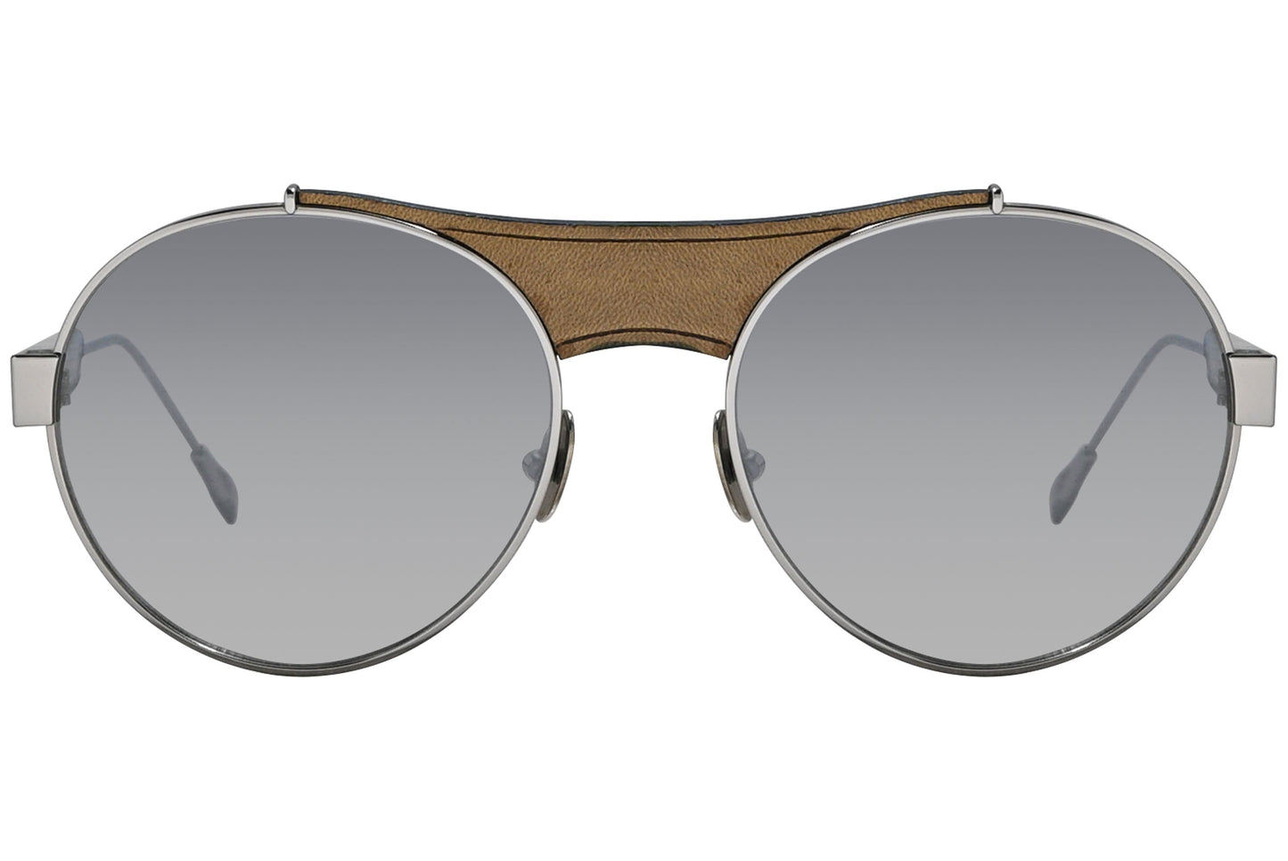 Tods Round Titanium Sunglasses Model: 50216-TITANIUM-14C Front View