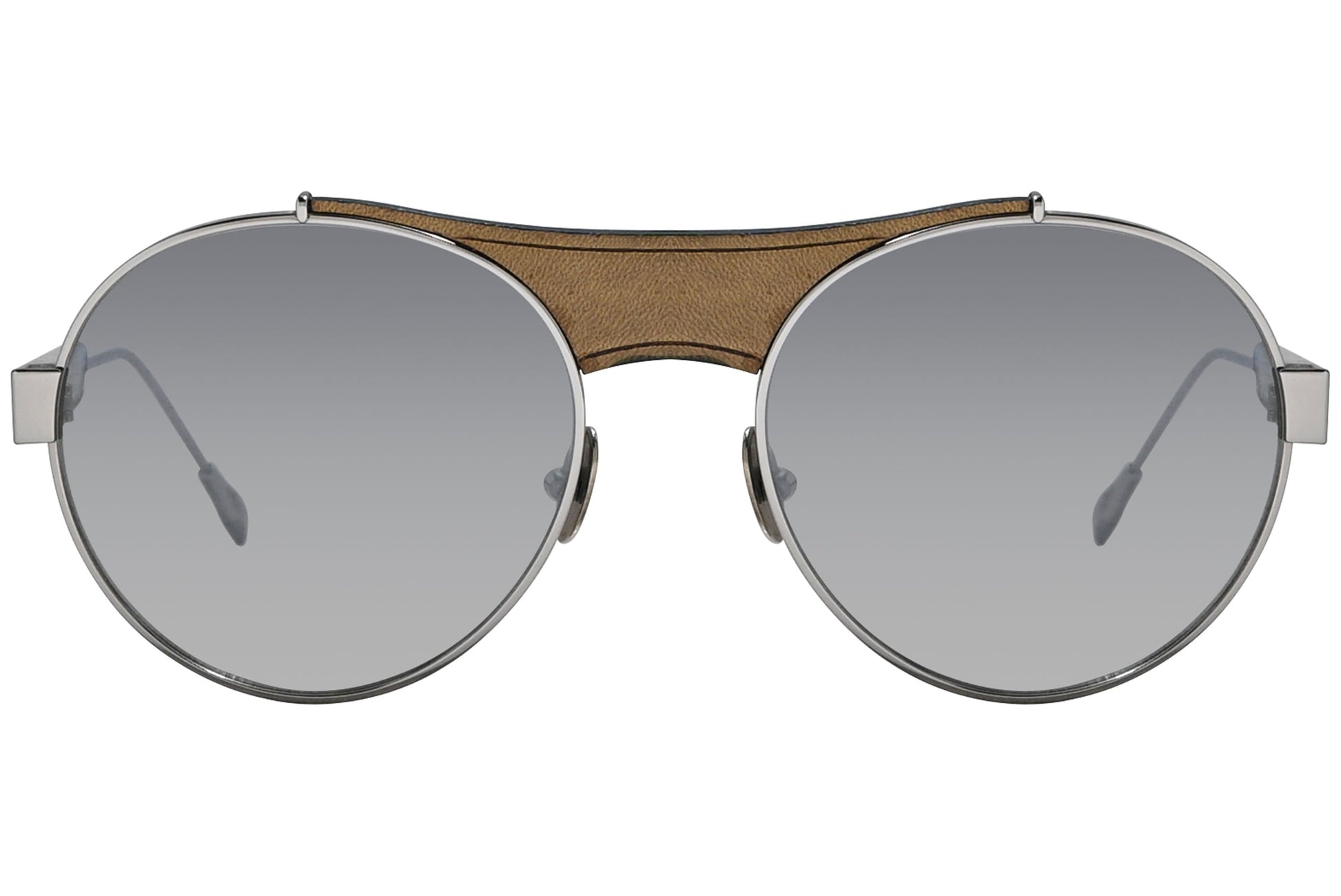 Tods Round Titanium Sunglasses Model: 50216-TITANIUM-14C Front View