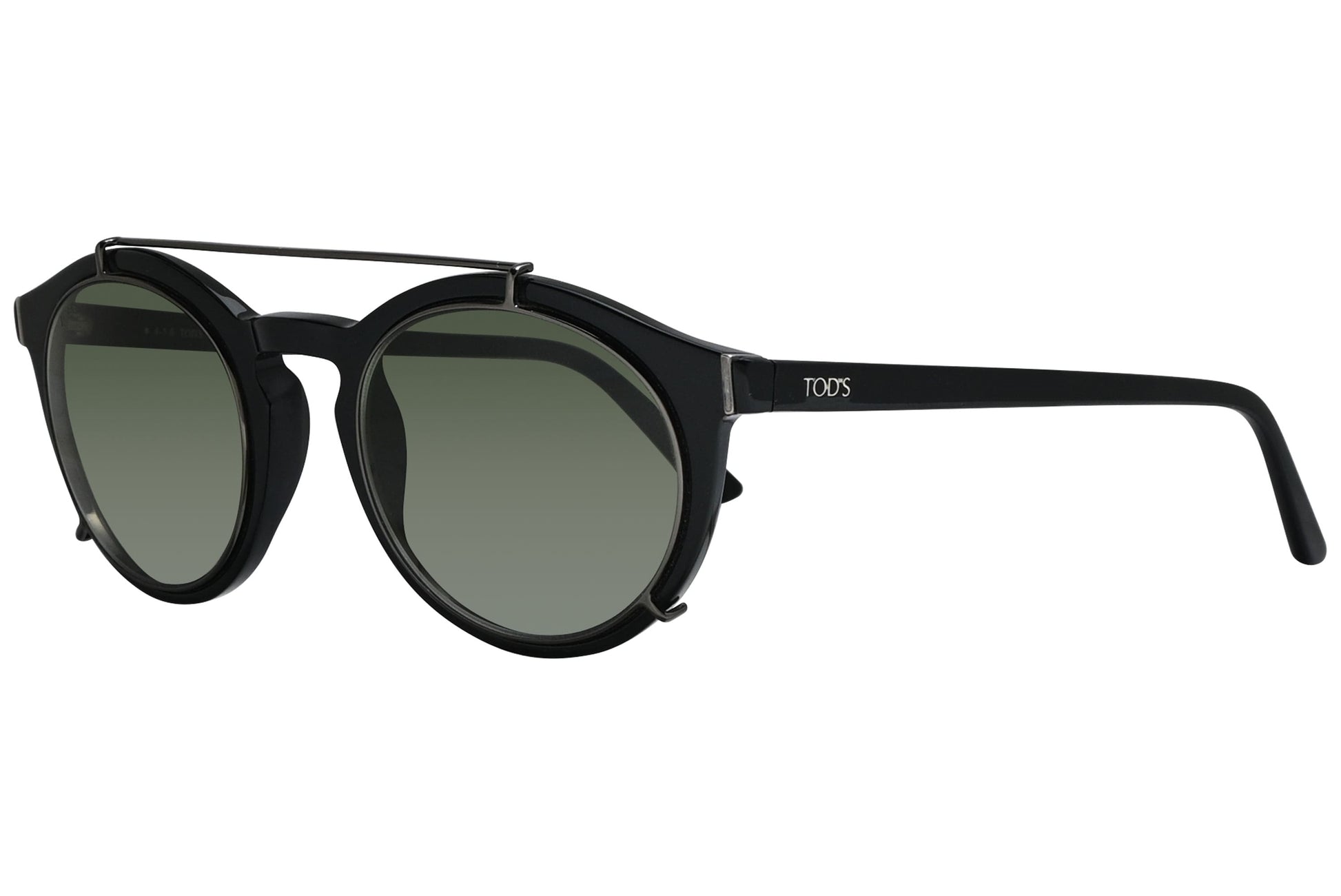 Tods Round Black Sunglasses Model: TO180-01P Side View