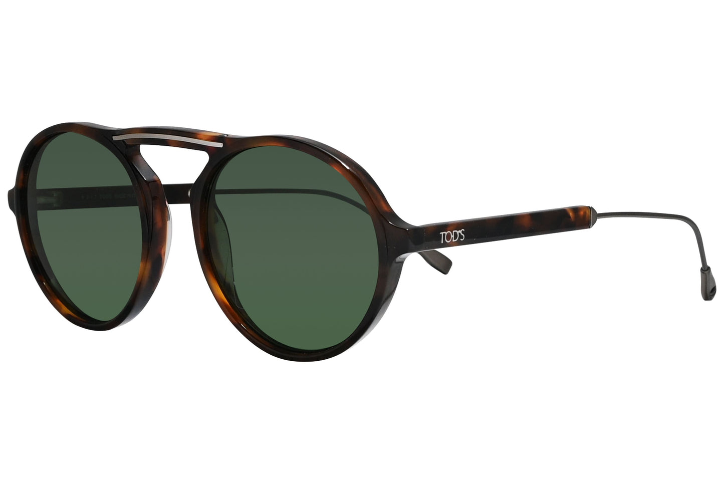 Tods Round Tortoise Sunglasses Model: TO210-52Z Side View