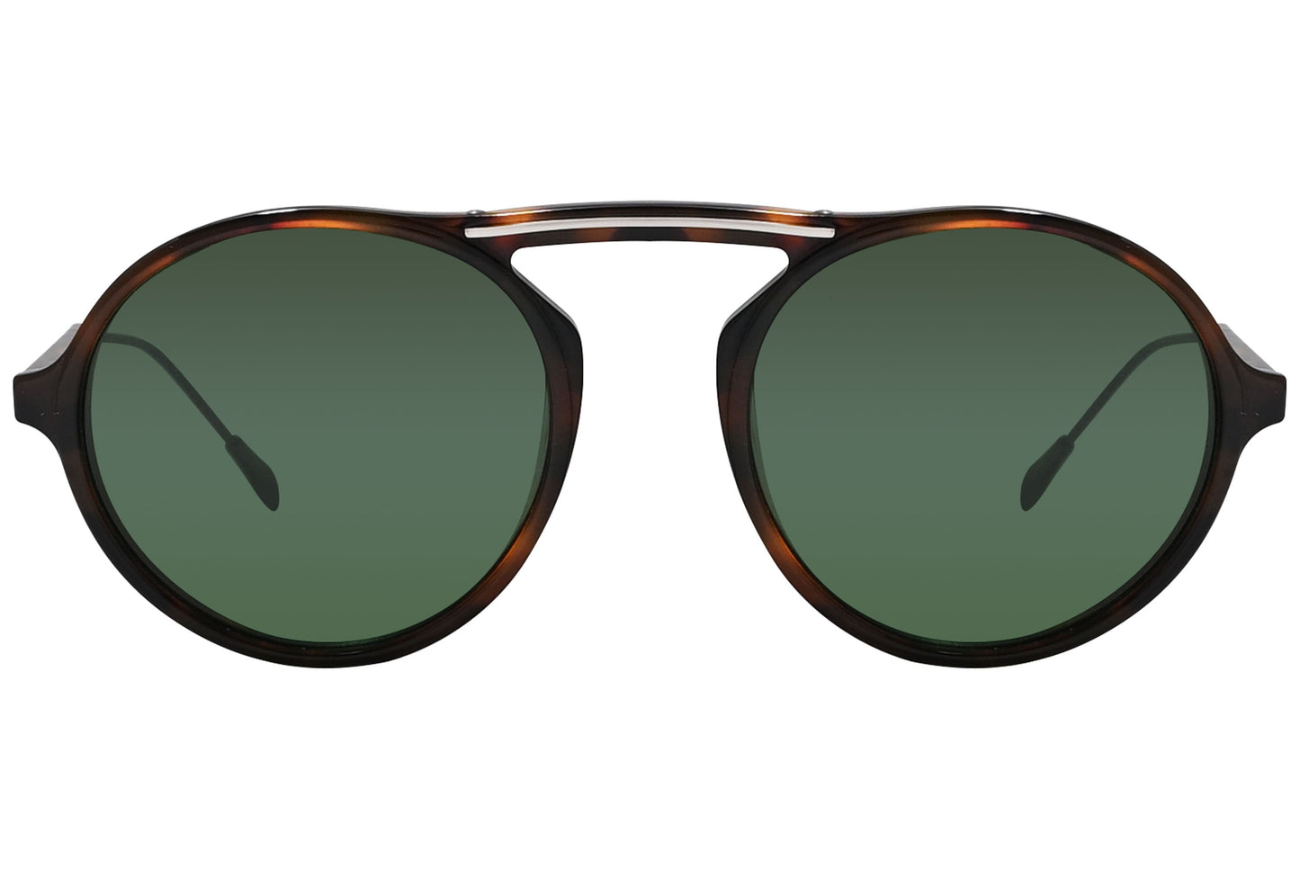 Tods Round Tortoise Sunglasses Model: TO210-52Z Front View