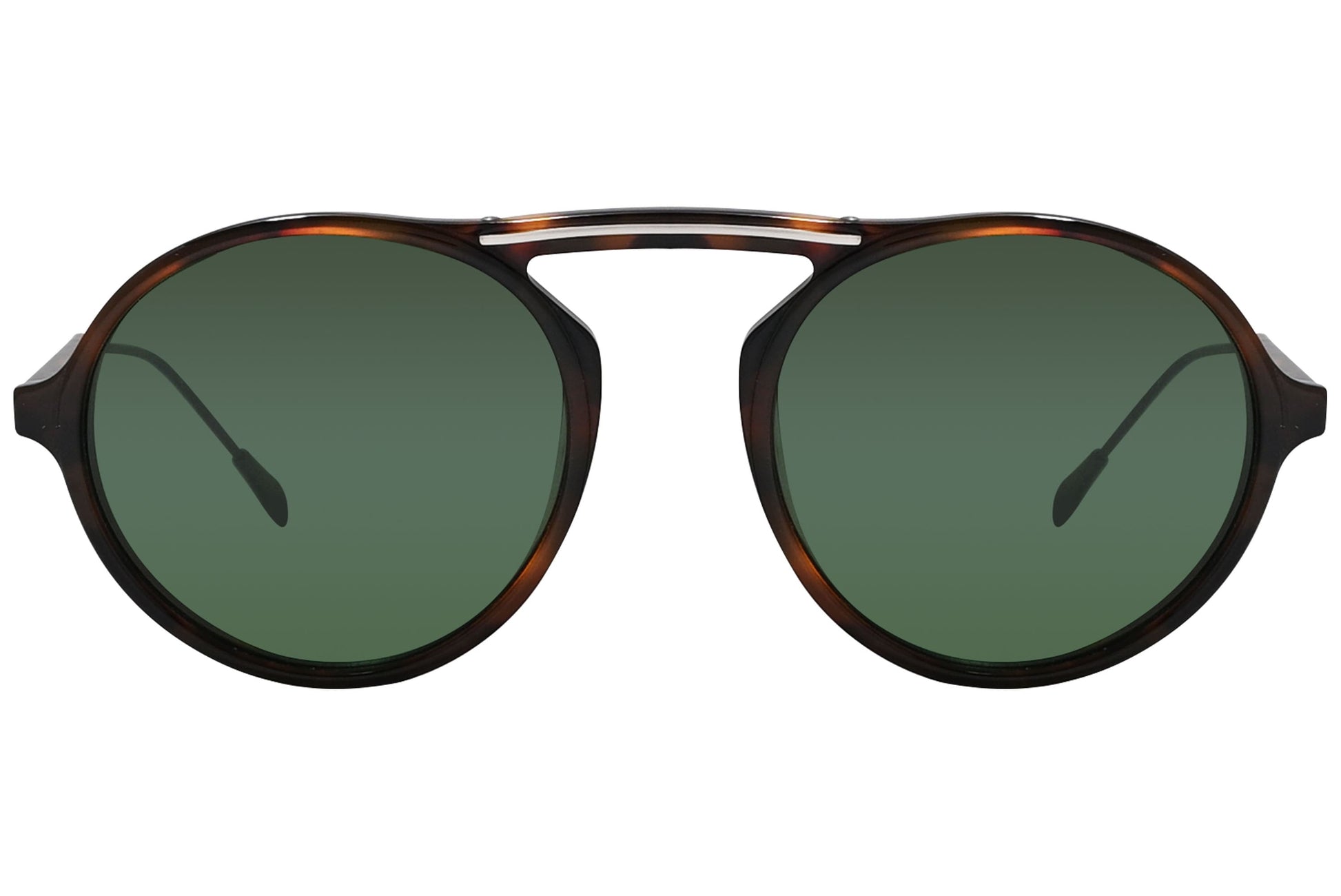 Tods Round Tortoise Sunglasses Model: TO210-52Z Front View