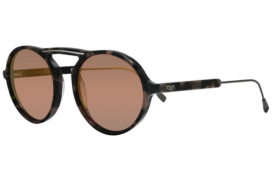 Tods Round Tortoise Sunglasses Model: TO210-56Z Side View