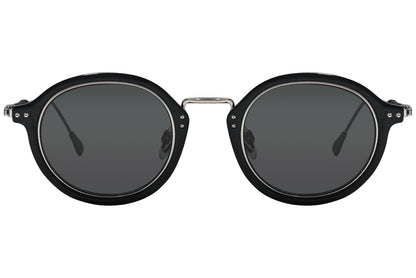 Tods Round Black Sunglasses Model: TO217-TITANIUM-01D-POL Front View