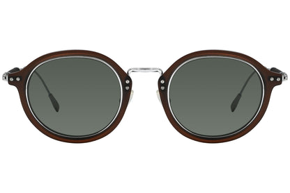 Tods Round Brown Sunglasses Model: TO217-TITANIUM-46N Front View