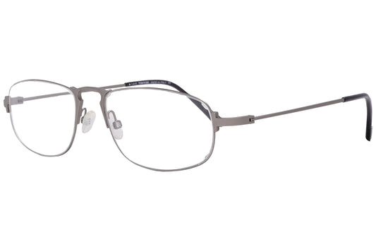 tom ford rectangle gray eyeglasses frame viewed from a 45-degree angle.