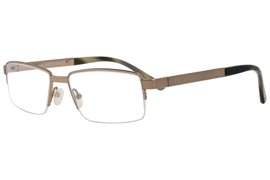 tom ford rectangle brown eyeglasses frame viewed from a 45-degree angle.