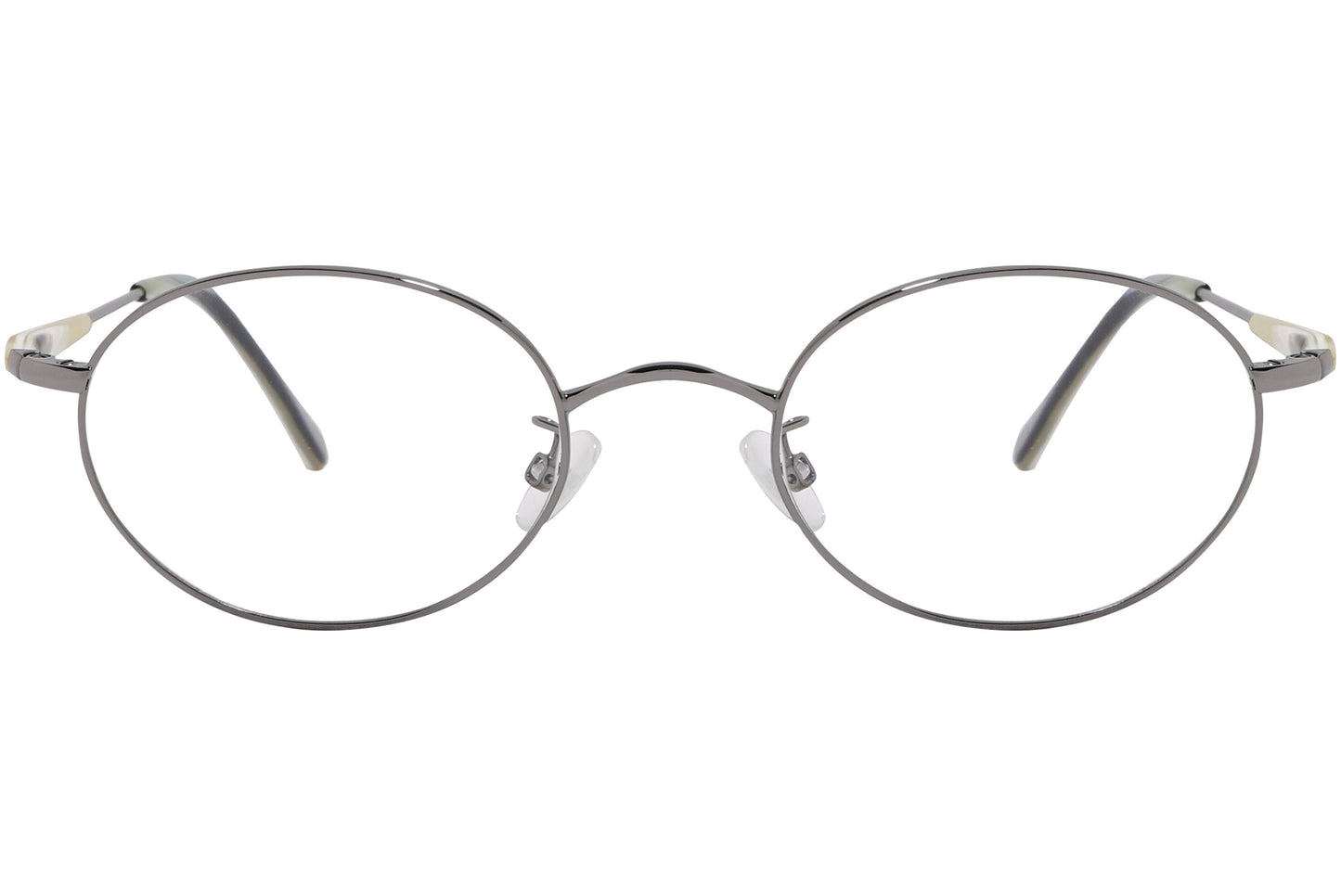A pair of round eyeglasses with a gray frame, from the TF5345-014 model, featuring a double-bridge design and slim temples.