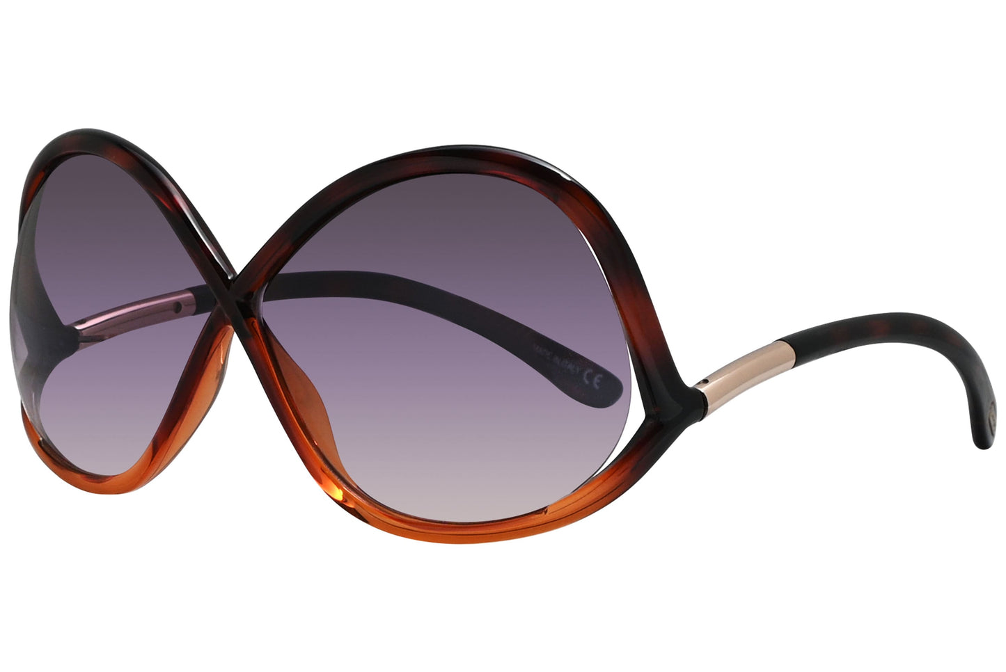 Tom Ford  Tortoise Sunglasses Model: TF372-52F Side View