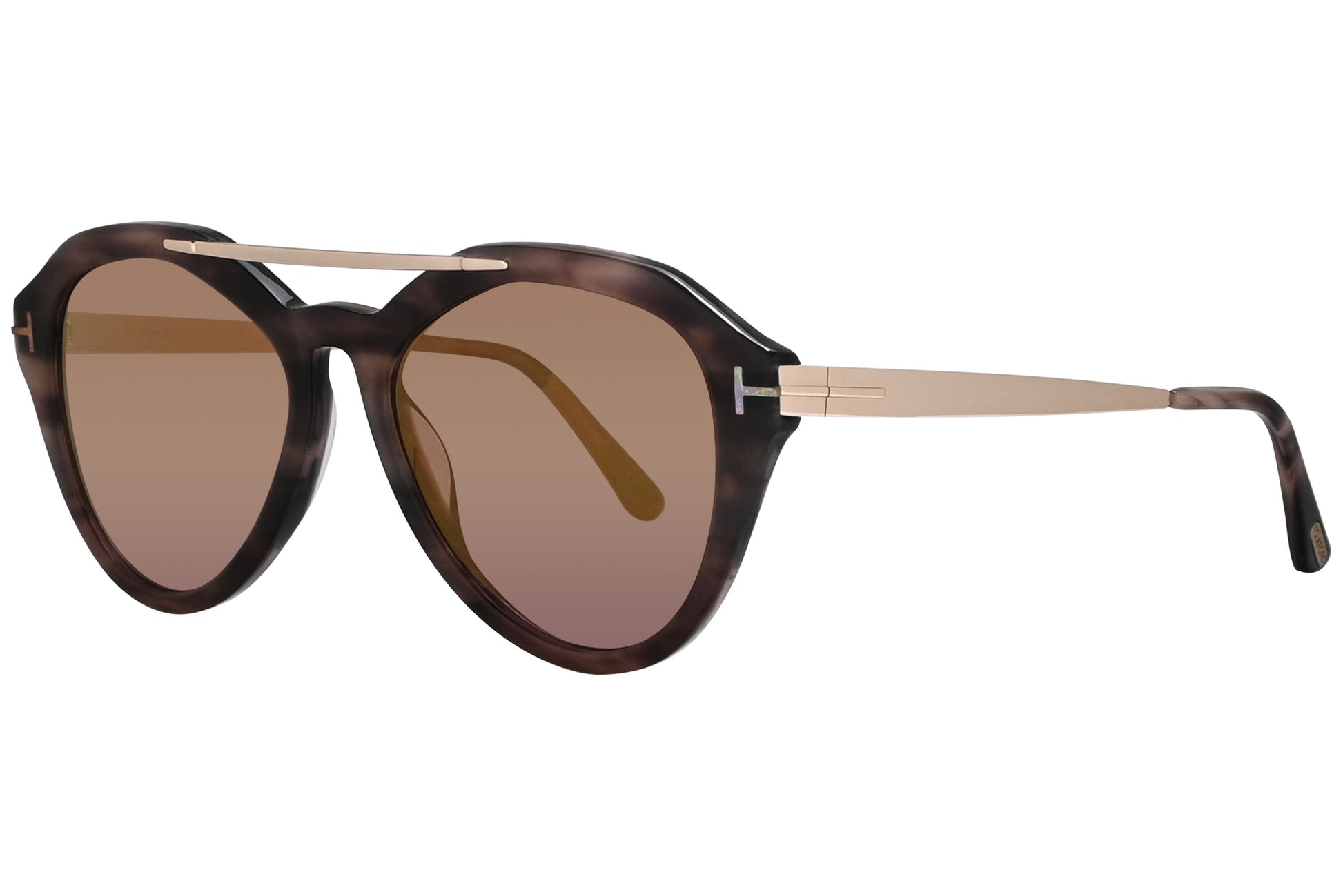 Tom Ford Rose Gold Sunglasses Model: TF576-55Z Side View