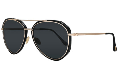 A pair of Tom Ford Dashel sunglasses with black acetate frame and metal temples.