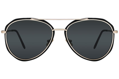 A pair of Tom Ford Dashel sunglasses with black acetate frame and metal temples.