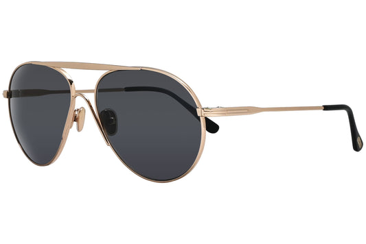 Tom Ford Gold and Gray Sunglasses Model: TF773-28A Side View