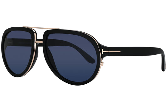 Tom Ford Black and Blue Sunglasses Model: TF779-01V Side View