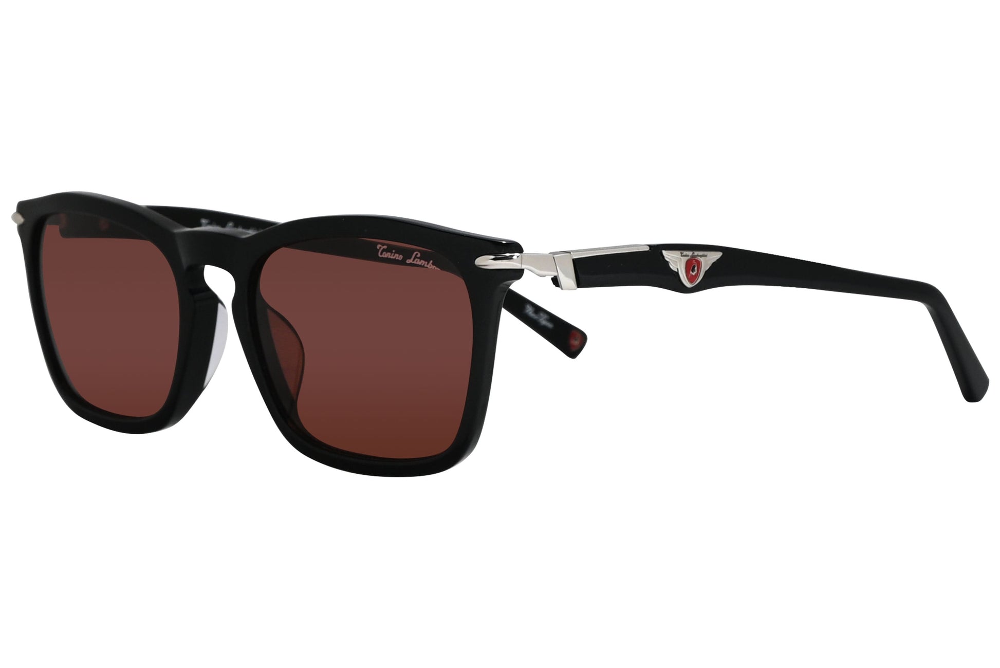 Tonino Lamborghini Wayfarer Black Sunglasses Model: TL300-S01 Side View