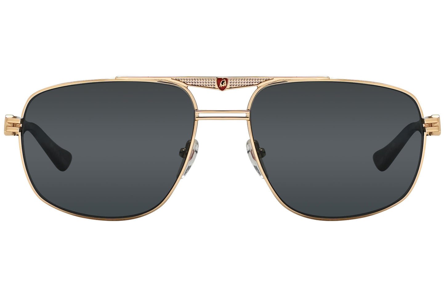 Tonino Lamborghini Aviator Gold and Black Sunglasses Model: TL602-S01 Front View