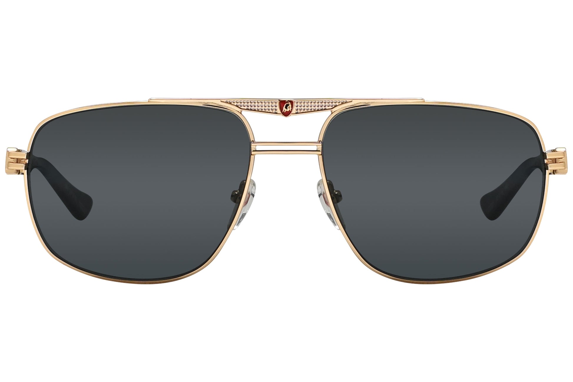 Tonino Lamborghini Aviator Gold and Black Sunglasses Model: TL602-S01 Front View