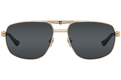 Tonino Lamborghini Aviator Gold and Black Sunglasses Model: TL602-S01 Front View