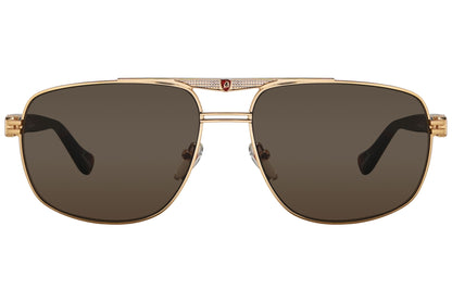 Tonino Lamborghini Aviator Gold Tortoise Sunglasses Model: TL602-S02 Front View