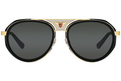 Tonino Lamborghini Aviator Gold with Black Sunglasses Model: TL605-S01 Front View