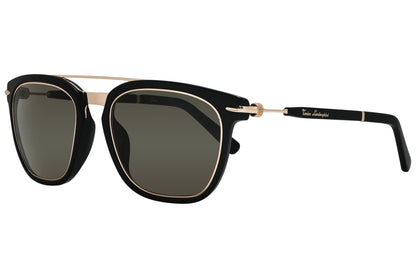 Tonino Lamborghini Aviator Black with Gold Sunglasses Model: TL800-S02 Side View