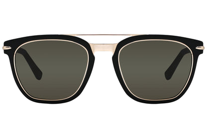 Tonino Lamborghini Aviator Black with Gold Sunglasses Model: TL800-S02 Front View