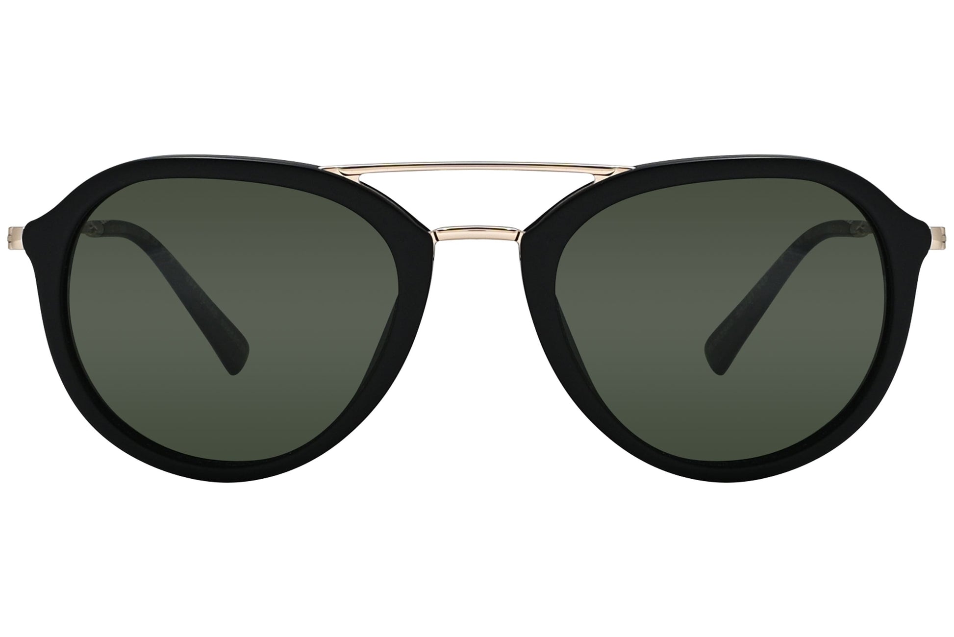 Tonino Lamborghini Aviator Black and Gold Sunglasses Model: TL903-S02 Front View