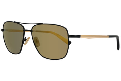 Tonino Lamborghini Aviator Black and Gold Sunglasses Model: TL904-S03 Side View