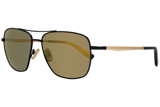 Tonino Lamborghini Aviator Black and Gold Sunglasses Model: TL904-S03 Side View