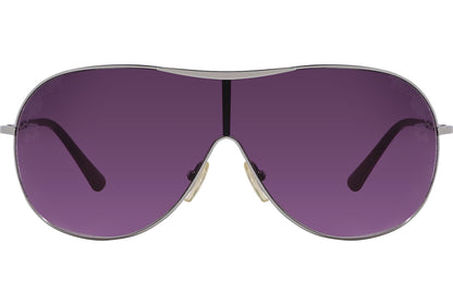 Valentino Purple Color Aviator Sunglasses Viewed From FrontAngle.