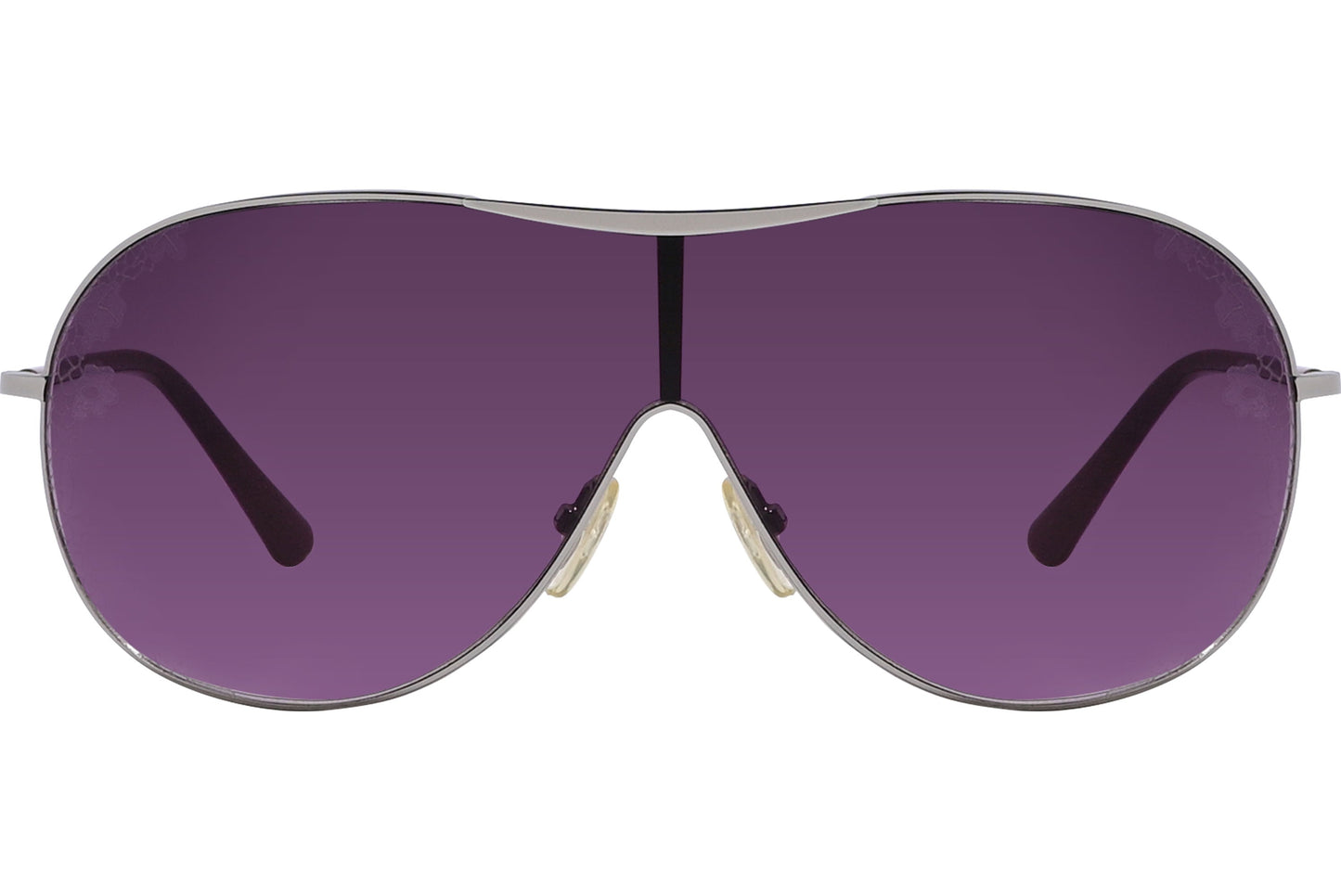 Valentino Purple Color Aviator Sunglasses Viewed From FrontAngle.