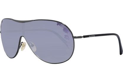 Valentino Blue Color Aviator Sunglasses Viewed From A 45-Degree Angle.