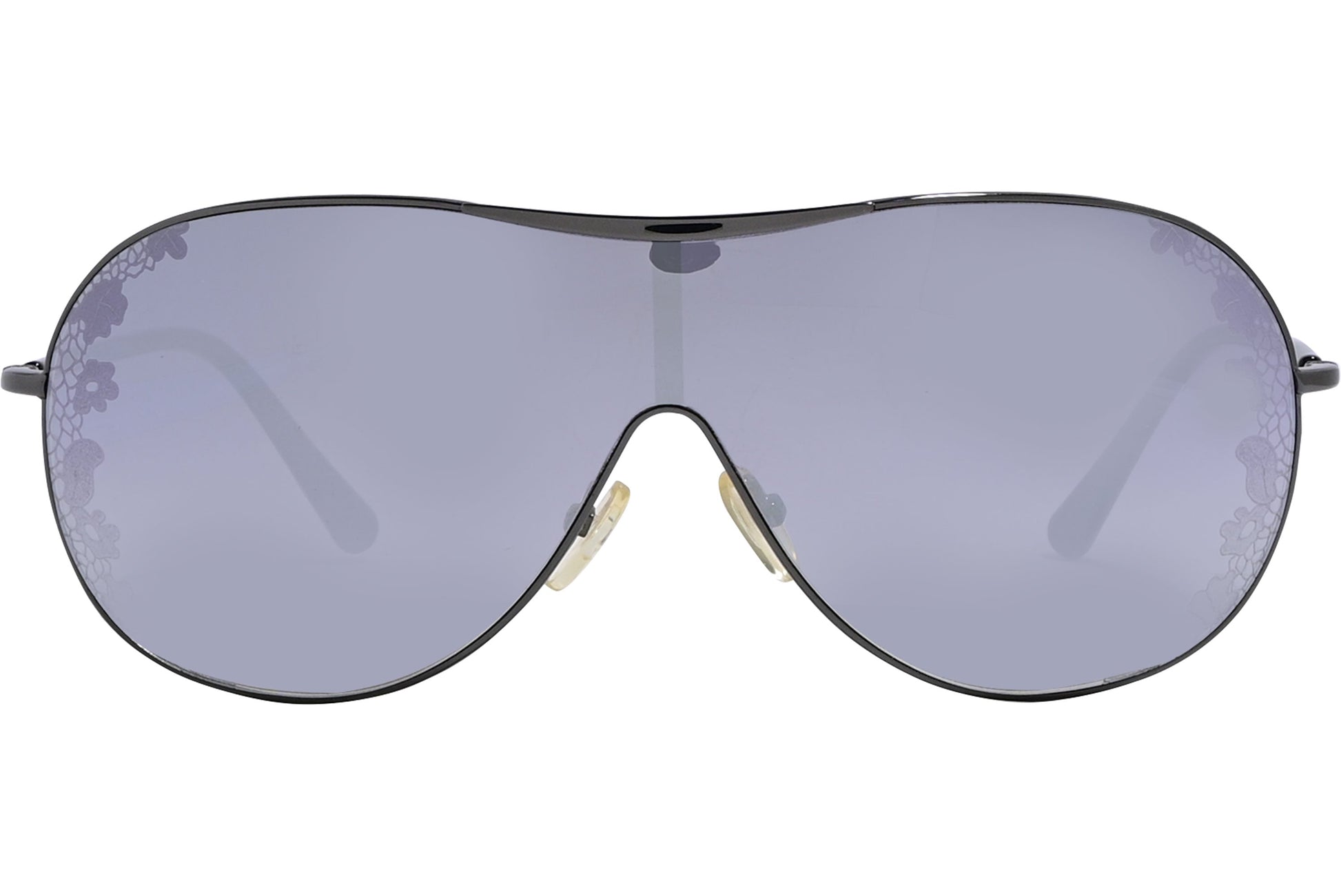 Valentino Blue Color Aviator Sunglasses Viewed From FrontAngle.