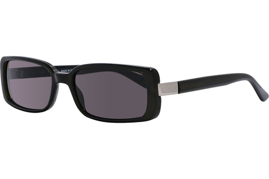 Valentino Black Color Rectangle Sunglasses Viewed From A 45-Degree Angle.