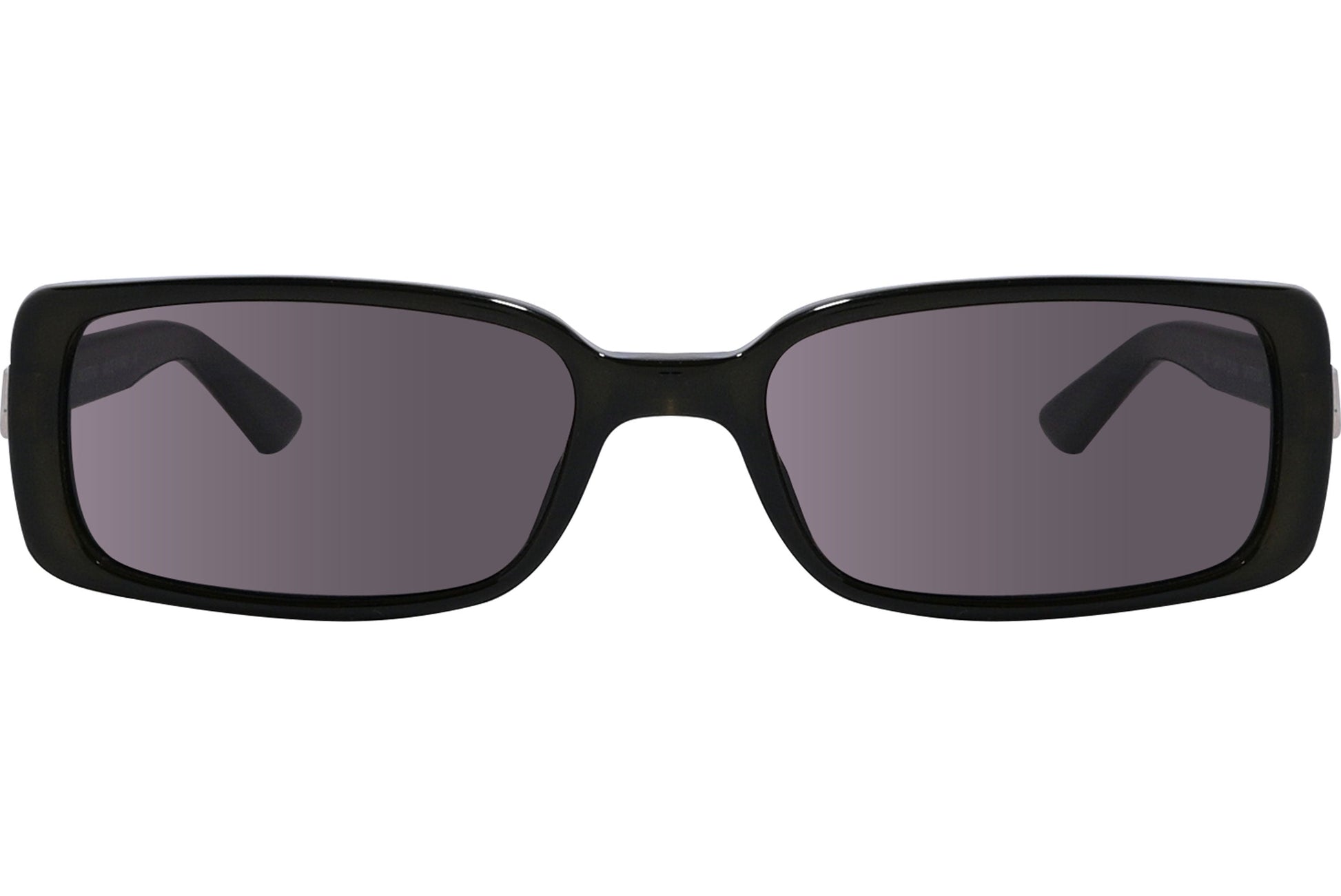 Valentino Black Color Rectangle Sunglasses Viewed From FrontAngle.