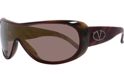 Valentino Brown Color Aviator Sunglasses Viewed From A 45-Degree Angle.