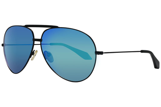 Victoria Beckham Aviator Blue Sunglasses Model: 0011-BLK-TL Side View