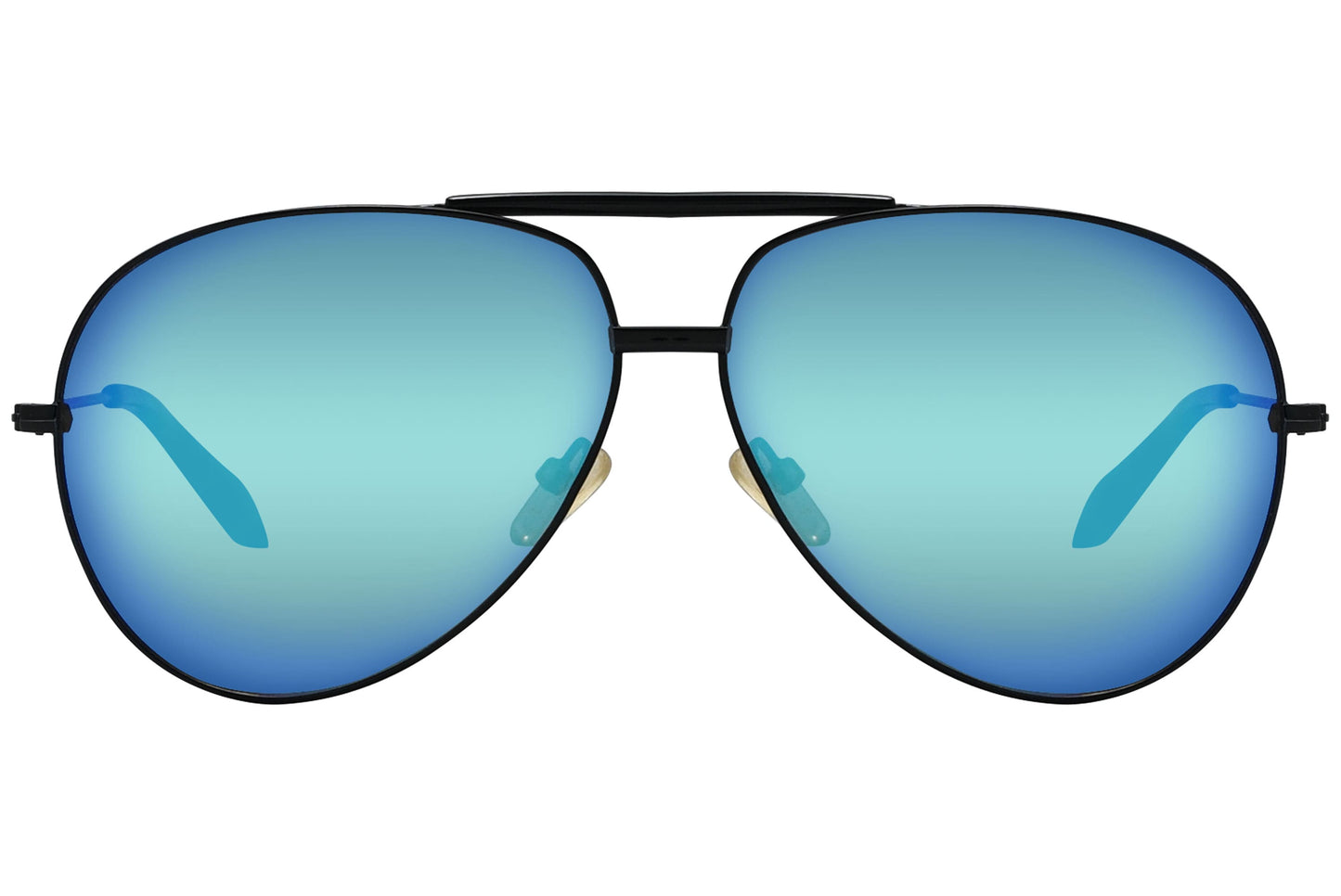 Victoria Beckham Aviator Blue Sunglasses Model: 0011-BLK-TL Front View