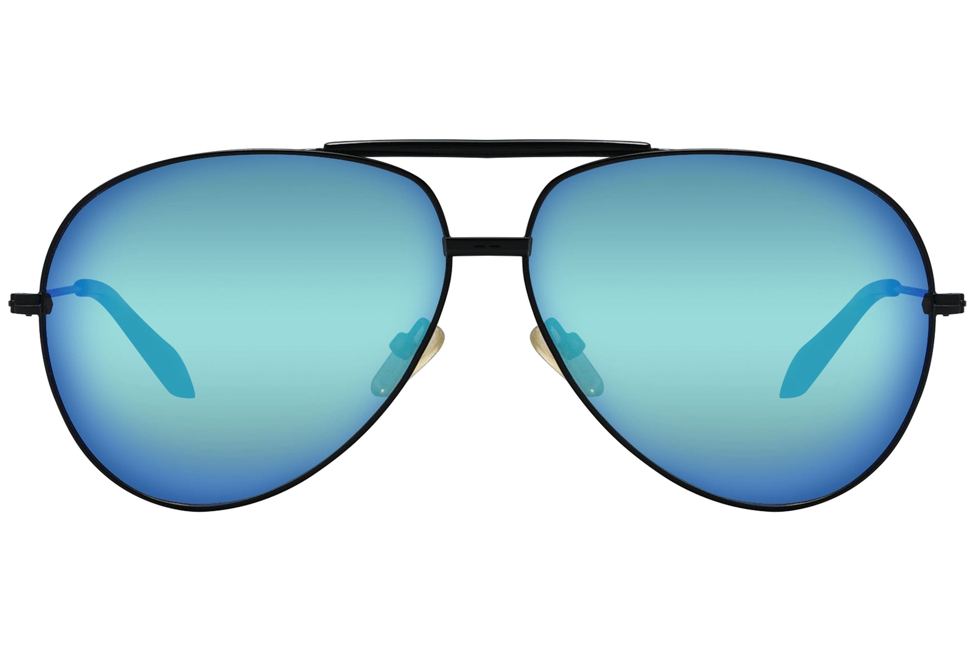 Victoria Beckham Aviator Blue Sunglasses Model: 0011-BLK-TL Front View