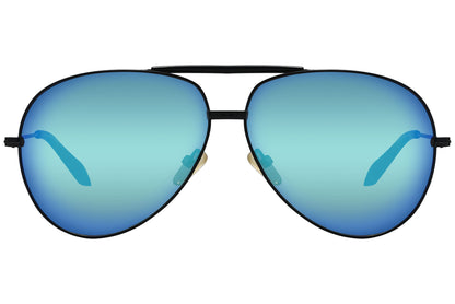 Victoria Beckham Aviator Blue Sunglasses Model: 0011-BLK-TL Front View