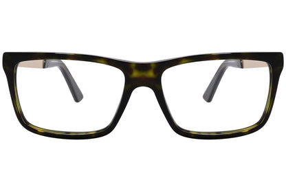 web wayfarer tortoise eyeglasses frame viewed from front angle.