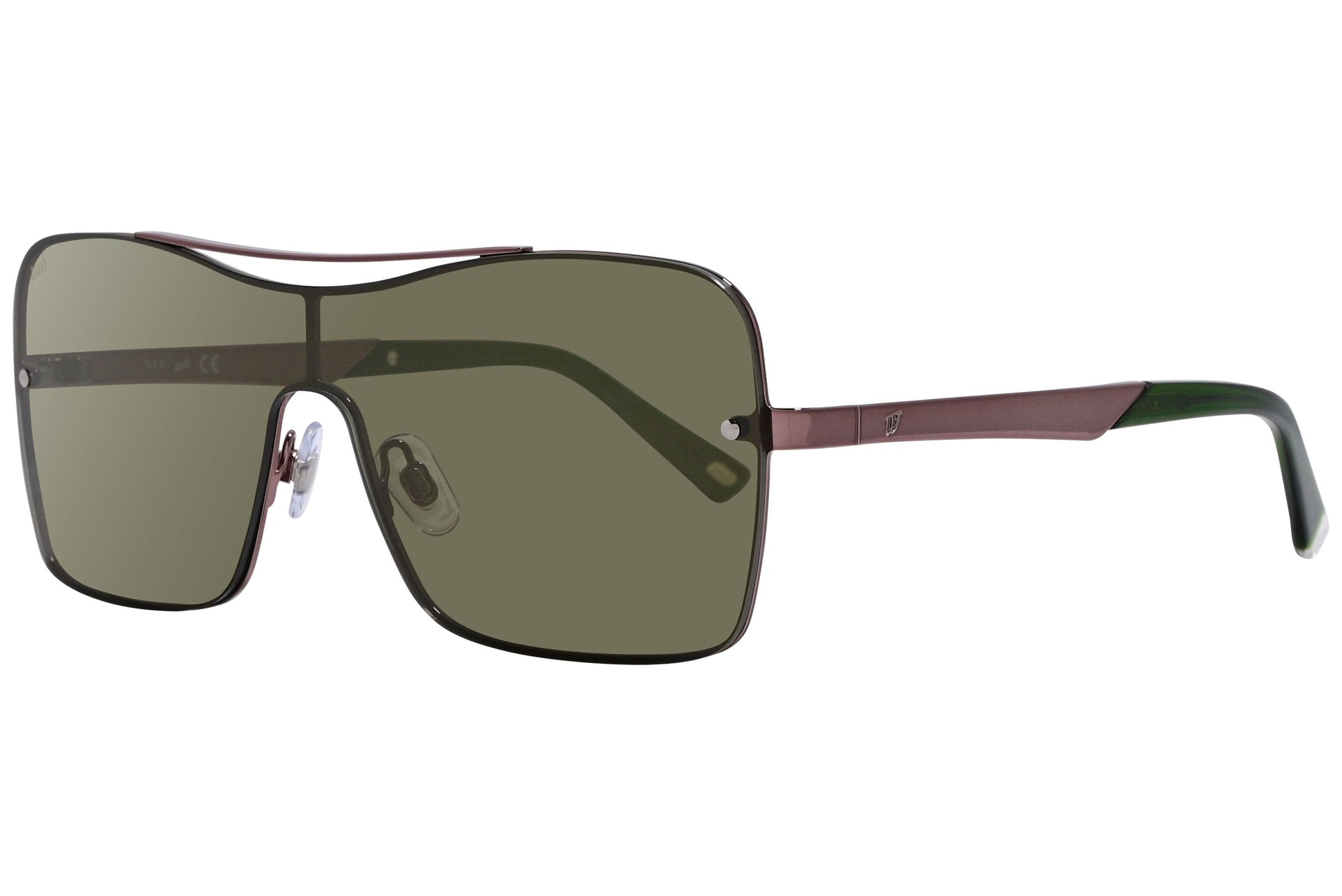 Web Maroon Color Full-Rim Sunglasses Viewed From A 45-Degree Angle.