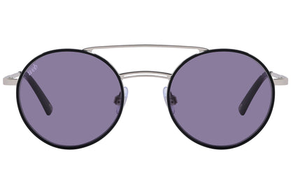 Web Black Color Aviator Sunglasses Viewed From Front Angle.