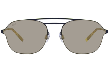 Web Black Color Aviator Sunglasses Viewed From Front Angle.