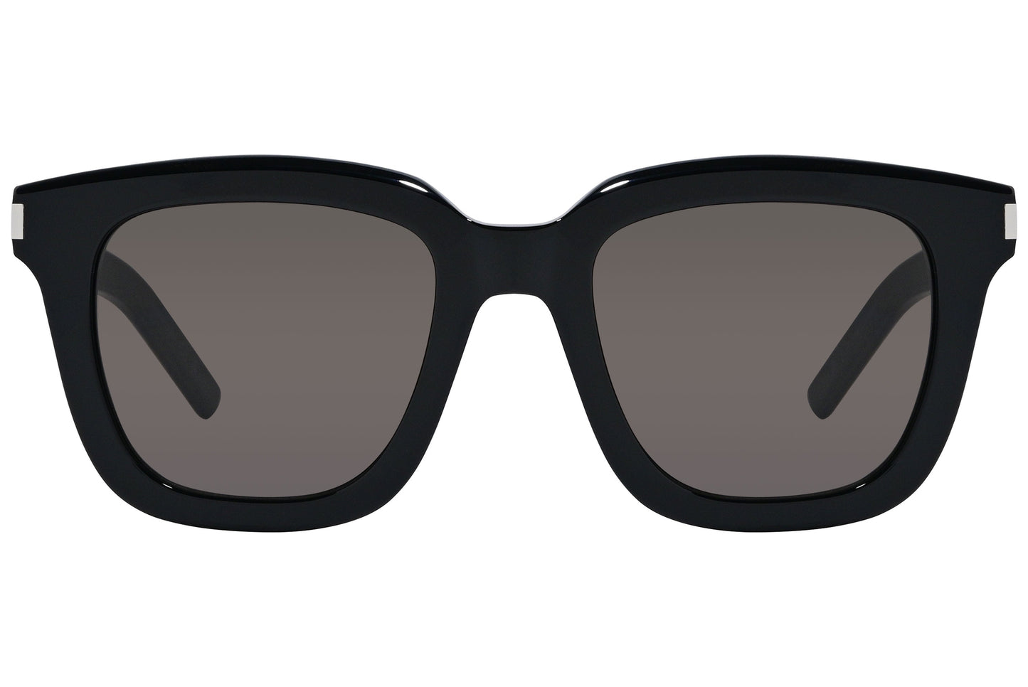 Yves Saint Laurent Black Color Square Sunglasses Viewed From Front Angle.