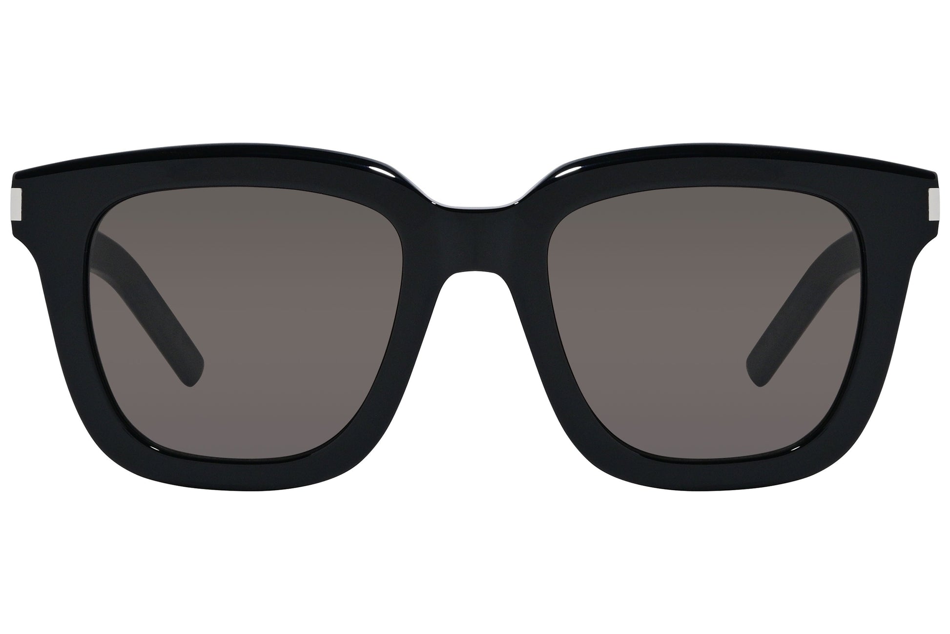 Yves Saint Laurent Black Color Square Sunglasses Viewed From Front Angle.