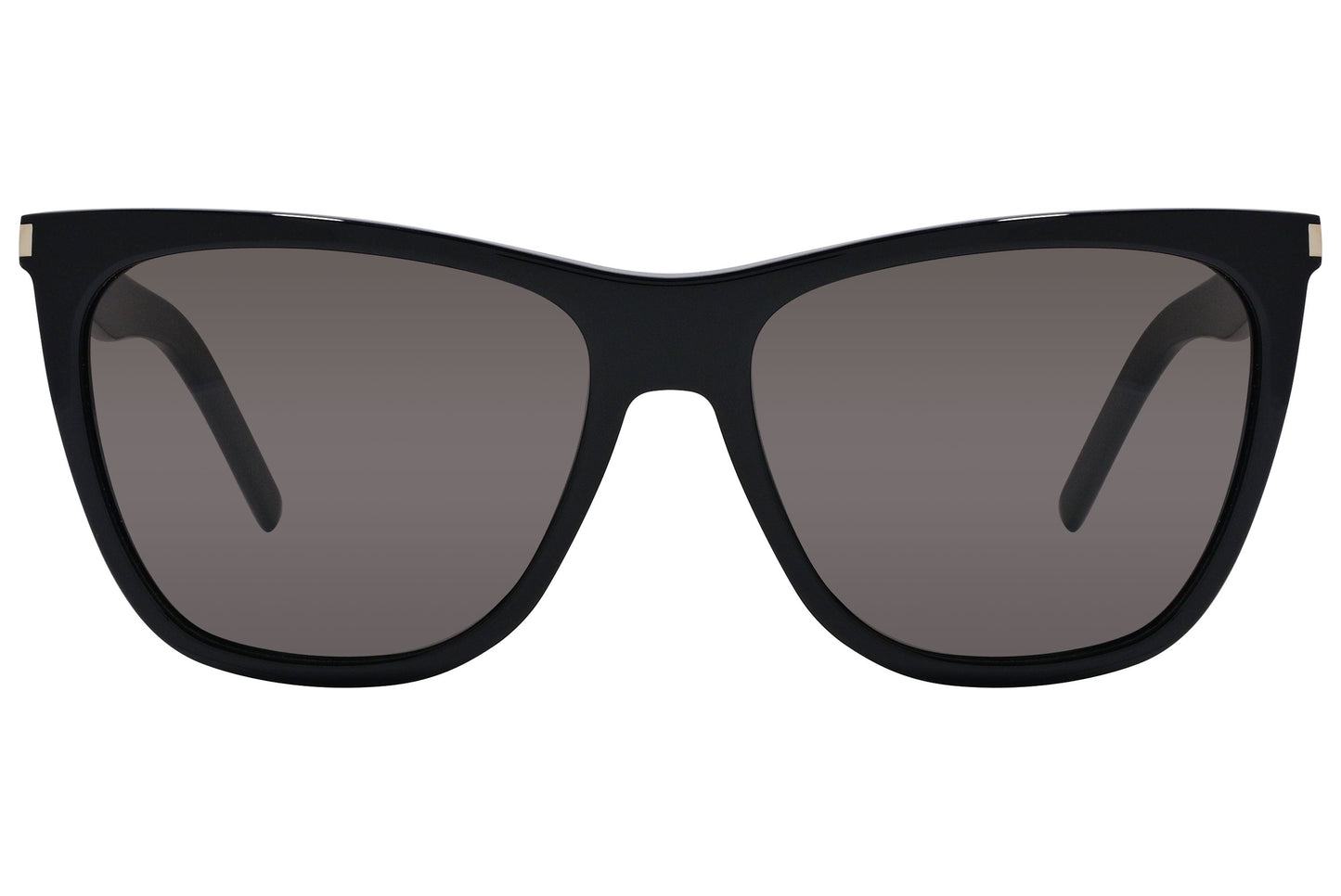 Yves Saint Laurent Black Color Square Sunglasses Viewed From Front Angle.