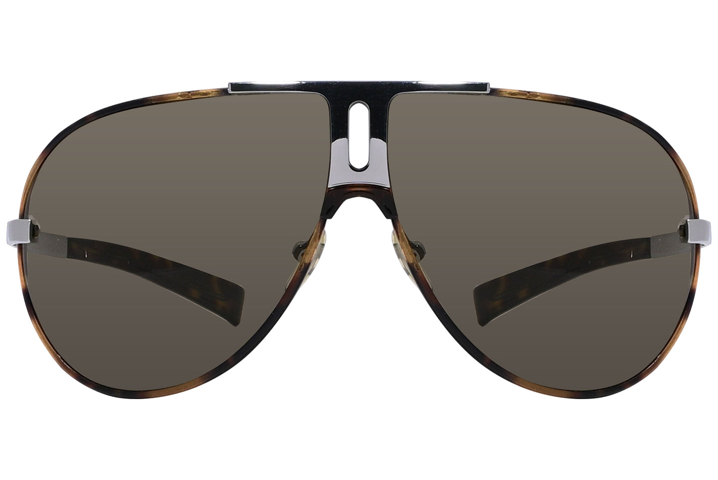 Yves Saint Laurent Tortoise Color Aviator Sunglasses Viewed From Front Angle.